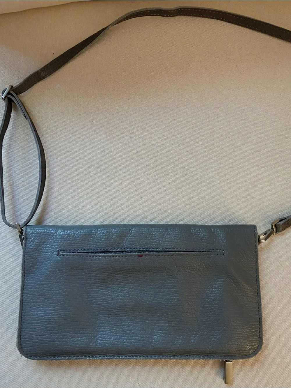 Hammitt Gray Pebbled Leather Crossbody Bag
